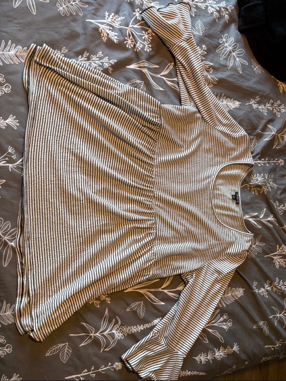 torrid Black and White Striped Long Sleeve Tunic